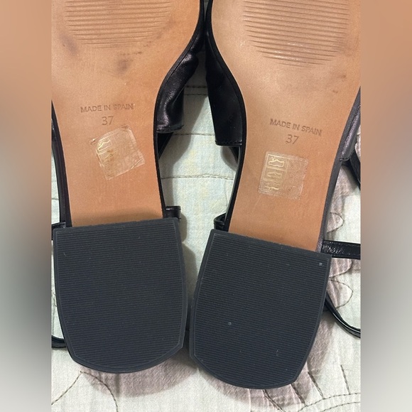 NEW Intentionally Blank Daff Black Leather Slingback Flats Sz 37 EU 6.5-7 US - Picture 10 of 12